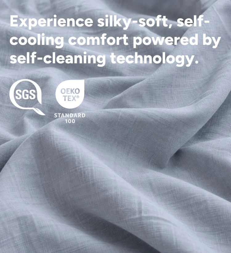 Silky-soft Velin sheet fabric, SGS tested and OEKO-TEX Standard 100 certified
