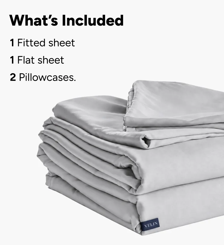 What's included: 1 fitted sheet, 1 flat sheet and 2 pillowcases